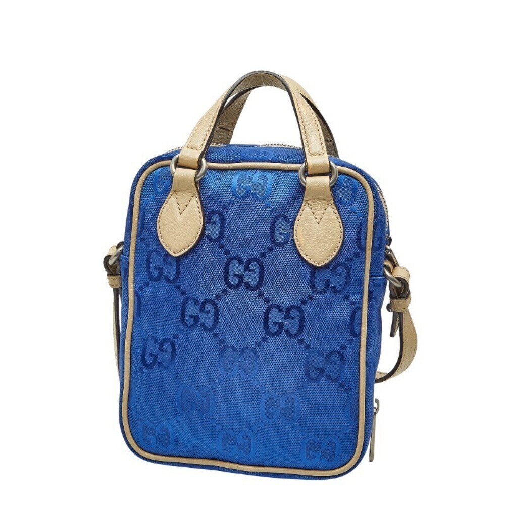 Gucci 2way Blue Shoulder Grid Bag Off the GG Leather Blue